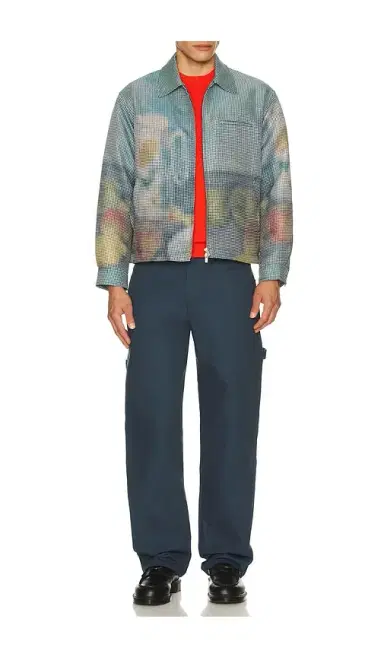 vowels Abstract Fruit Zip Up Work Jacket | Thumbnail 2