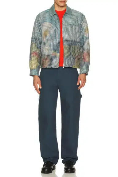 vowels Abstract Fruit Zip Up Work Jacket | Thumbnail 4
