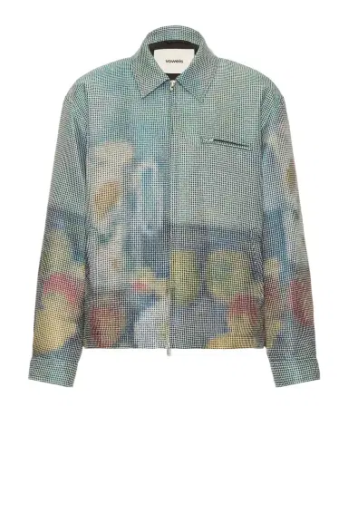 vowels Abstract Fruit Zip Up Work Jacket | Thumbnail 5