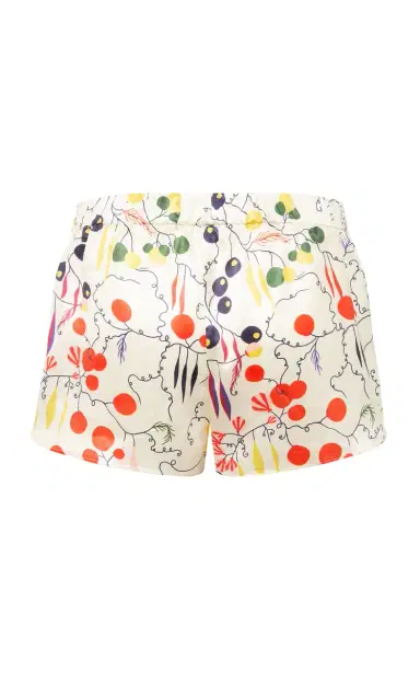 SIEDRÉS Cassy Printed Satin Shorts - Multi - XS | Thumbnail 4