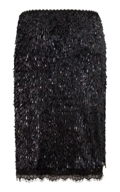 SIEDRÉS Bianca Sequined Lace Midi Skirt | Thumbnail 5
