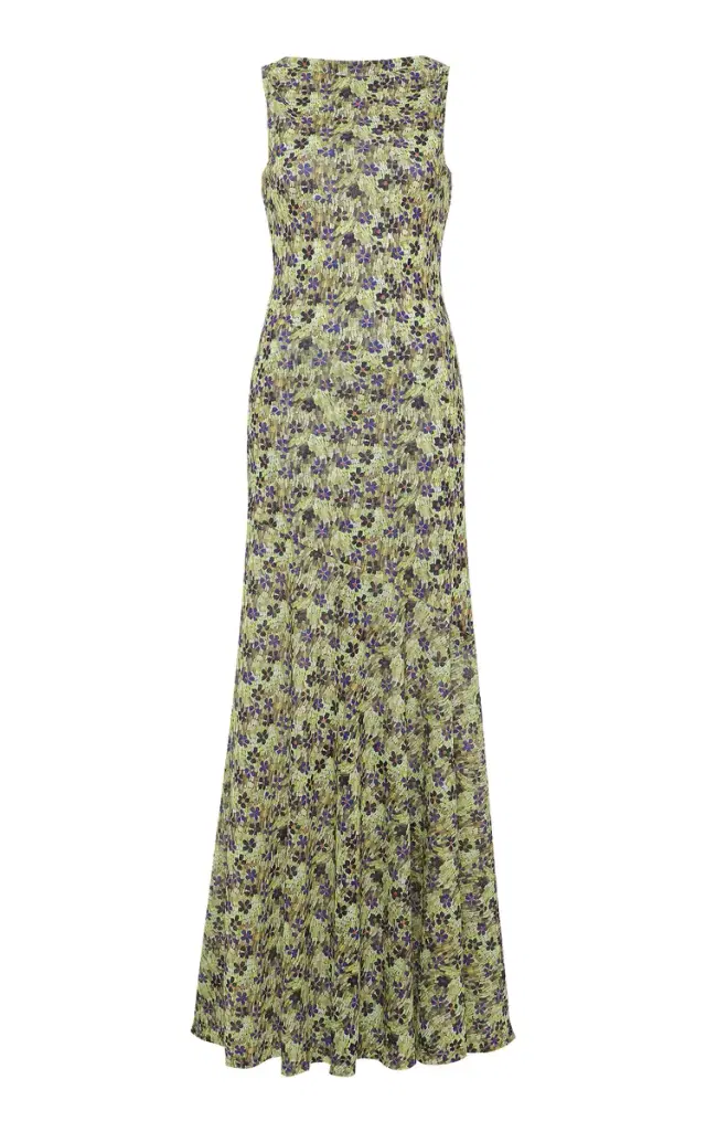 Fens Floral Mesh Maxi Dress