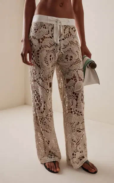 SIEDRÉS Leane Crocheted Straight-Leg Pants | Thumbnail 4 SIEDRÉS Leane Crocheted Straight-Leg Pants | Thumbnail 4