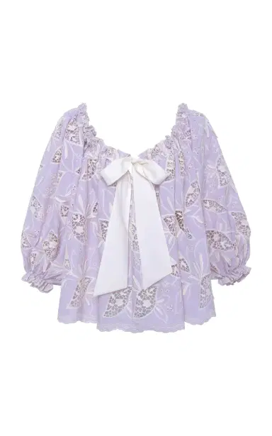 SIEDRÉS Lune Embroidered Poplin Top | Thumbnail 1 SIEDRÉS Lune Embroidered Poplin Top | Thumbnail 1