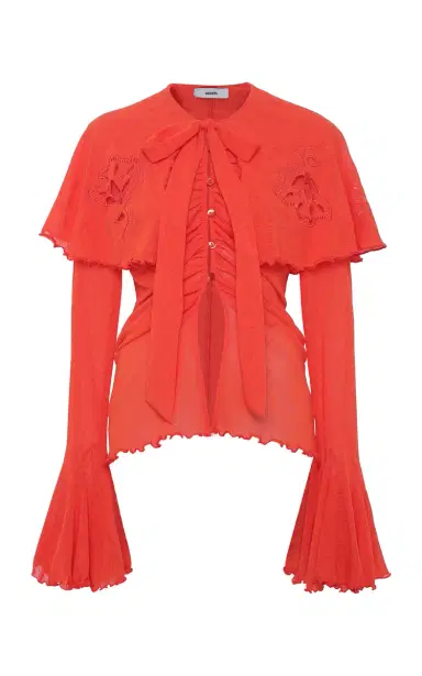 SIEDRÉS Stella Cape-Effect Mesh Top | Thumbnail 1 SIEDRÉS Stella Cape-Effect Mesh Top | Thumbnail 1