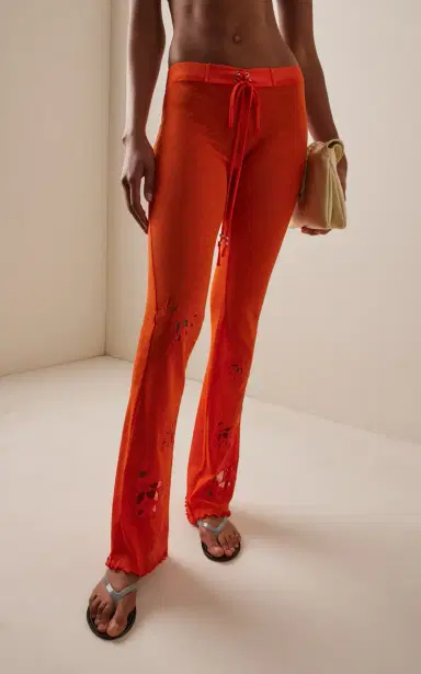 SIEDRÉS Dania Embroidered Mesh Flared Pants | Thumbnail 3 SIEDRÉS Dania Embroidered Mesh Flared Pants | Thumbnail 3