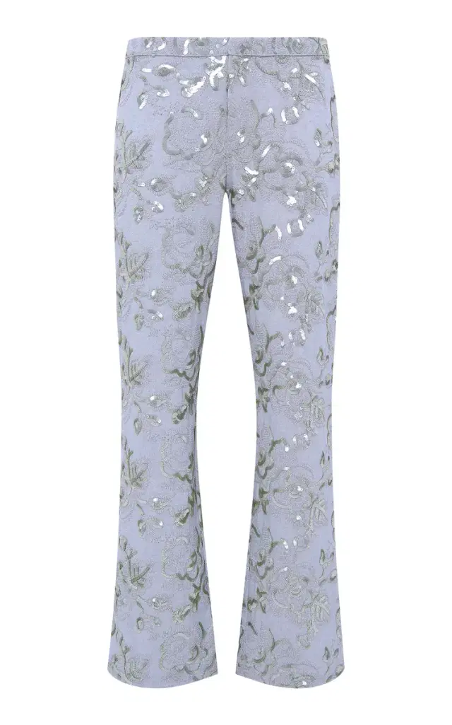 SIEDRÉS Cera Sequined Straight-Leg Pants