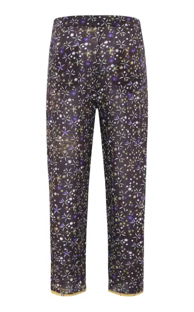 SIEDRÉS Remy Floral Cotton-Poplin Straight-Leg Pants - Multi | Thumbnail 3