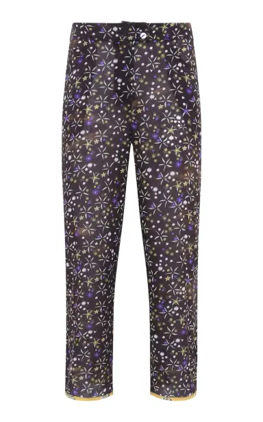 SIEDRÉS Remy Floral Cotton-Poplin Straight-Leg Pants - Multi | Thumbnail 1