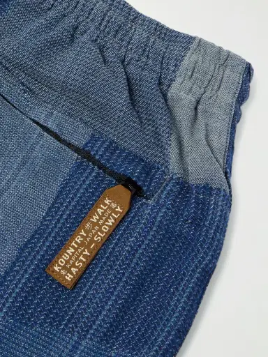 KAPITAL Tugihagi Easy Straight-Leg Patchwork Cotton Drawstring Trousers - Men | Thumbnail 5