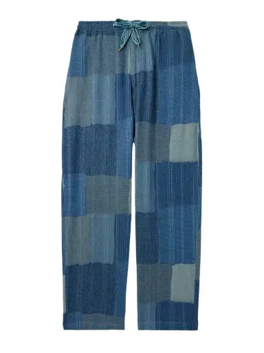 KAPITAL Tugihagi Easy Straight-Leg Patchwork Cotton Drawstring Trousers - Men | Thumbnail 1