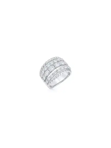 Wish Fine Jewelry 2.45ct Diamond 18K Gold Five Row Ring | Thumbnail 2