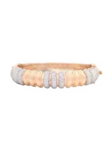Wish Fine Jewelry 3.28ct Diamond 14K Gold Bangle Bracelet | Thumbnail 1 Wish Fine Jewelry 3.28ct Diamond 14K Gold Bangle Bracelet | Thumbnail 1
