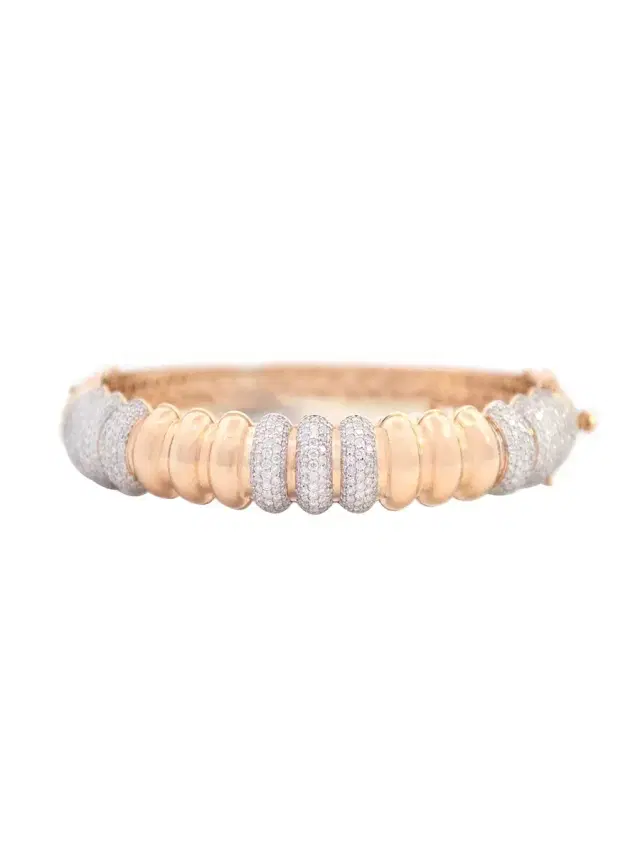 Wish Fine Jewelry 3.28ct Diamond 14K Gold Bangle Bracelet