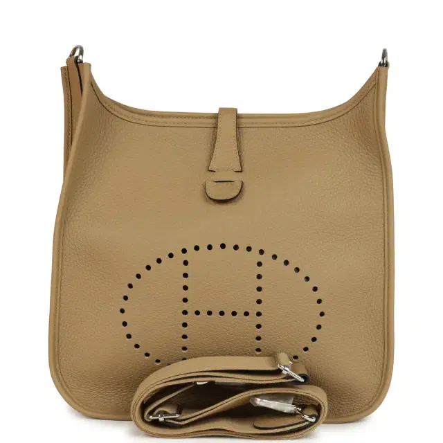 hermes Hermes Evelyne III PM Poussiere Clemence Palladium Hardware