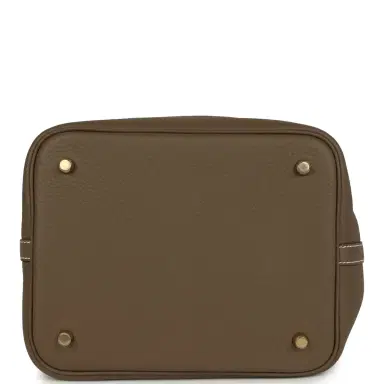 HERMÈS Hermes Picotin Lock 22 Etoupe Clemence Gold Hardware | Thumbnail 6 HERMÈS Hermes Picotin Lock 22 Etoupe Clemence Gold Hardware | Thumbnail 6