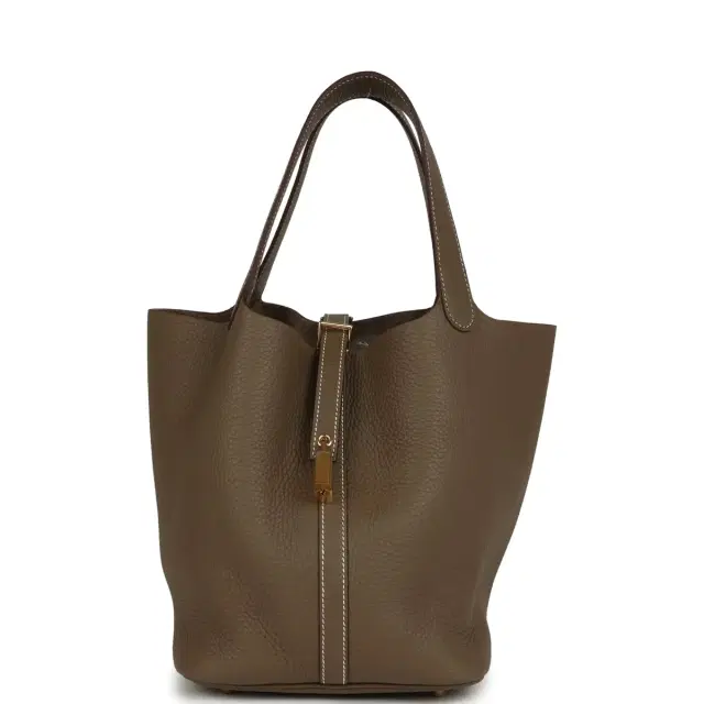 hermes Hermes Picotin Lock 22 Etoupe Clemence Gold Hardware