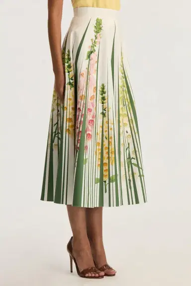 Oscar de la Renta Foxgloves Midi Skirt | Thumbnail 5