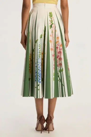 Oscar de la Renta Foxgloves Midi Skirt | Thumbnail 6