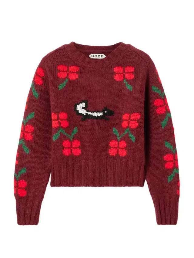 Intarsia-knit Wool Sweater
