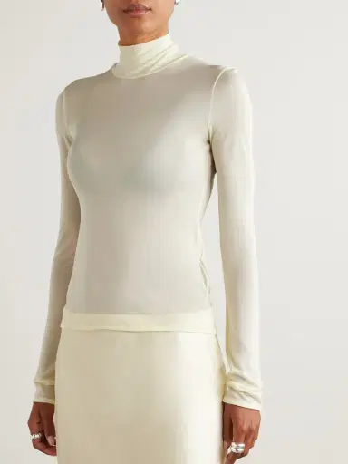 Jil Sander Jersey Turtleneck Top | Thumbnail 3