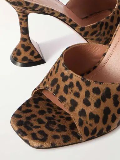 Amina Muaddi Lupita Leopard-print Suede Mules | Thumbnail 4