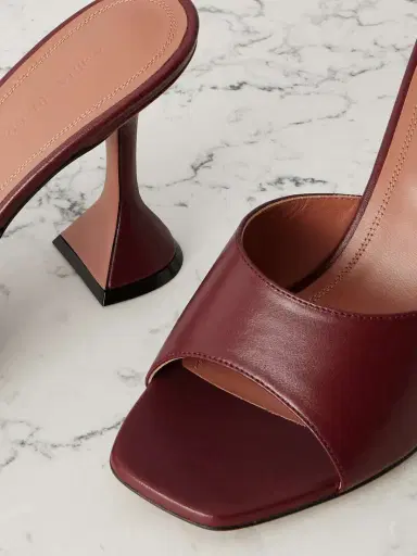 Amina Muaddi Lupita Leather Mules | Thumbnail 4 Amina Muaddi Lupita Leather Mules | Thumbnail 4