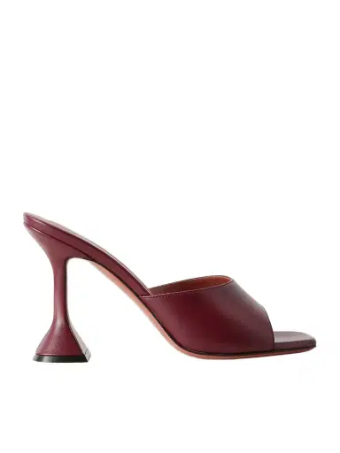 Amina Muaddi Lupita Leather Mules | Thumbnail 1 Amina Muaddi Lupita Leather Mules | Thumbnail 1