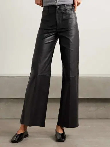 Frame Le Slim Palazzo Modernist Pocket Wide-leg Leather Pants | Thumbnail 3 Frame Le Slim Palazzo Modernist Pocket Wide-leg Leather Pants | Thumbnail 3
