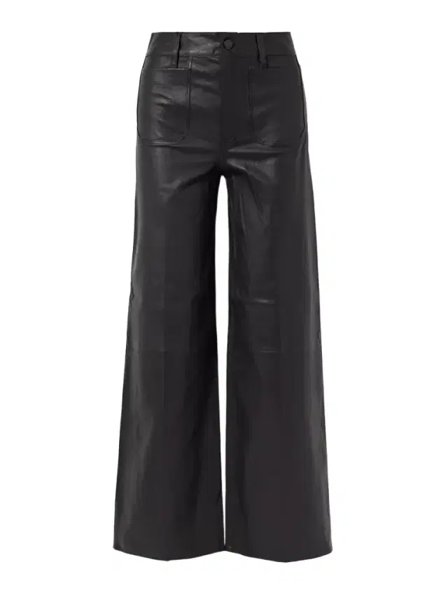 Frame Le Slim Palazzo Modernist Pocket Wide-leg Leather Pants
