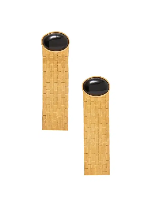 Khaite Chronos Gold-plated Agate Earrings