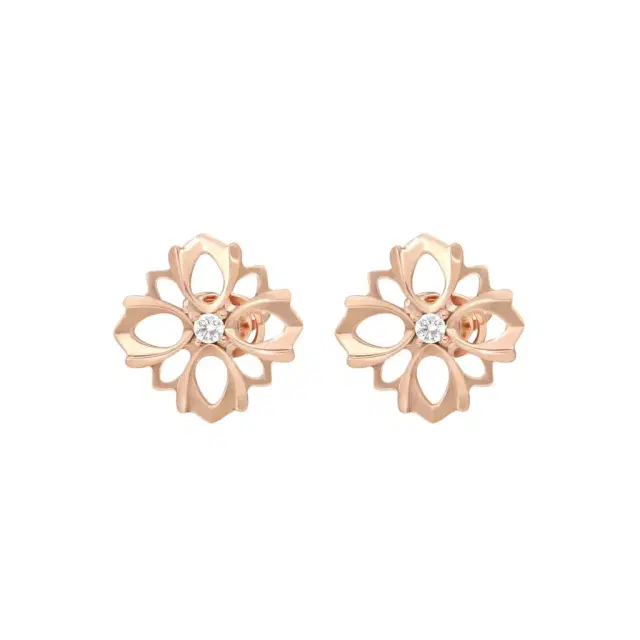 Gucci Gucci Flora 18K Rose Gold Diamonds Stud Earrings by The Solist