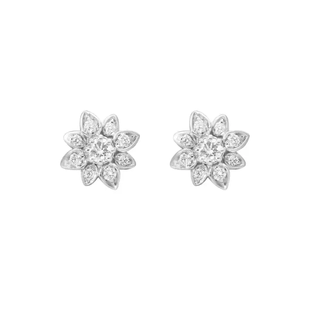 Gucci Gucci Flora 18K White Gold Diamond Stud Earrings by The Solist