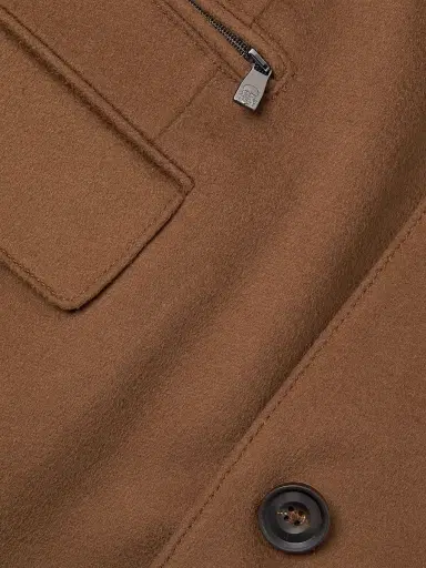 CORNELIANI Men's Wool Single-Breasted Topcoat - Beige - Size 48 | Thumbnail 7