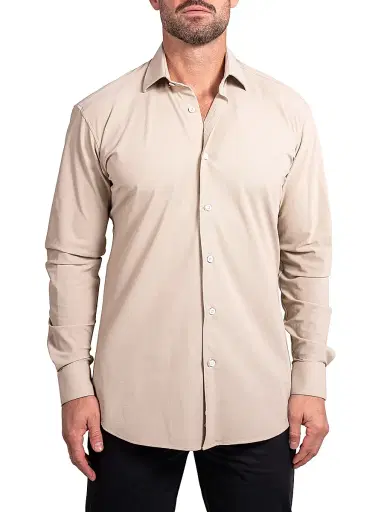 Maceoo Men's Fibonacci Stretch Euro Shirt - Brown - Size XXXL | Thumbnail 2