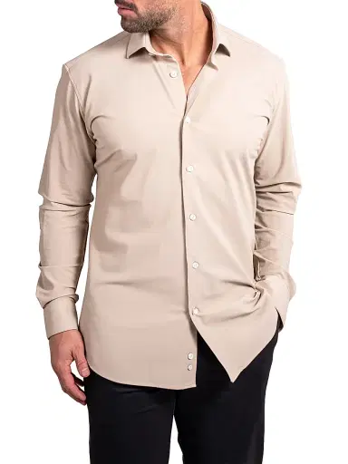 Maceoo Men's Fibonacci Stretch Euro Shirt - Brown - Size XXXL | Thumbnail 3