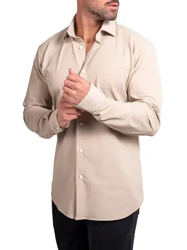 Maceoo Men's Fibonacci Stretch Euro Shirt - Brown - Size XXXL | Thumbnail 4