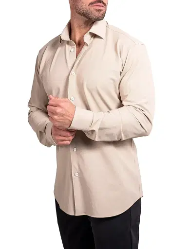Maceoo Men's Fibonacci Stretch Euro Shirt - Brown - Size XXXL | Thumbnail 5