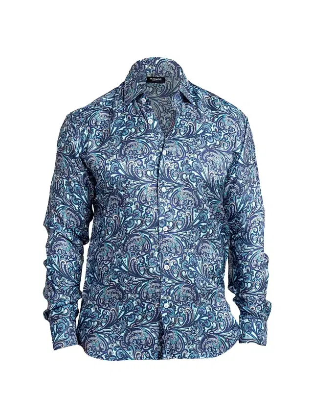 Maceoo Men's Fibonacci Ascension Shirt - Blue
