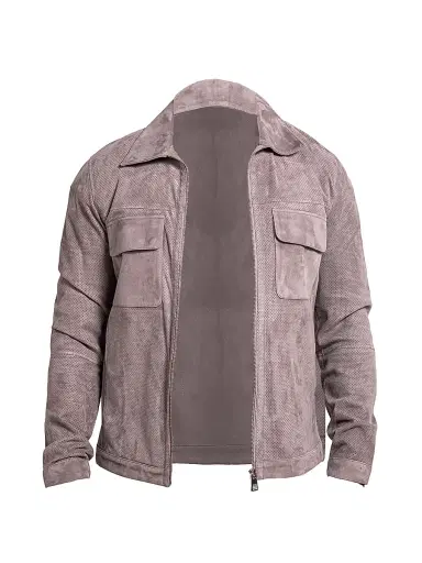 Maceoo Men's Ascension Leather Jacket - Grey | Thumbnail 1