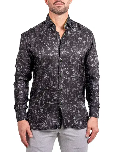 Maceoo Men's Fibonacci Ascension Shirt - Black - Size XXL | Thumbnail 2