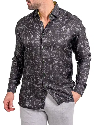 Maceoo Men's Fibonacci Ascension Shirt - Black - Size XXL | Thumbnail 7