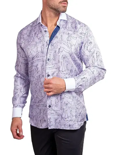 Maceoo Men's Einstein Ascension Shirt - White | Thumbnail 5 Maceoo Men's Einstein Ascension Shirt - White | Thumbnail 5