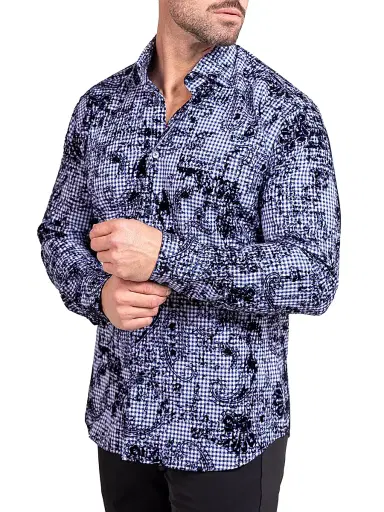 Maceoo Men's Fibonacci Ascension Shirt - Blue - Size XXXXL | Thumbnail 3