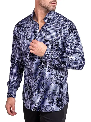 Maceoo Men's Fibonacci Ascension Shirt - Blue - Size XXXXL | Thumbnail 5