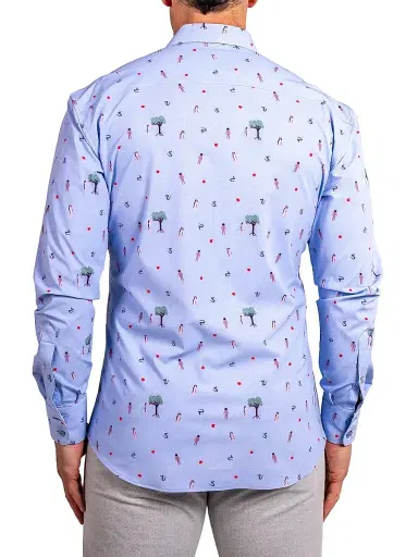 Maceoo Men's Einstein Stretch Ascension Shirt - Blue | Thumbnail 6 Maceoo Men's Einstein Stretch Ascension Shirt - Blue | Thumbnail 6