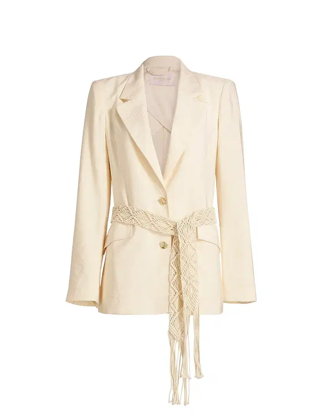 Women's Mildred Belted Blazer Jacket - Rattan