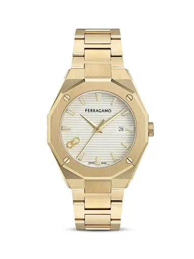FERRAGAMO Men's Versilia Goldtone Ion-Plated Stainless Steel Bracelet Watch/40MM - Gold | Thumbnail 1