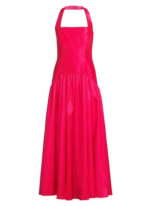 Hutch Women's Chandler Halterneck Maxi Dress - Berry Pink
