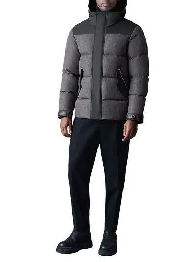 Mackage Men's Riley-MHT Quilted Down Jacket - Carbon Multi Black | Thumbnail 2 Mackage Men's Riley-MHT Quilted Down Jacket - Carbon Multi Black | Thumbnail 2